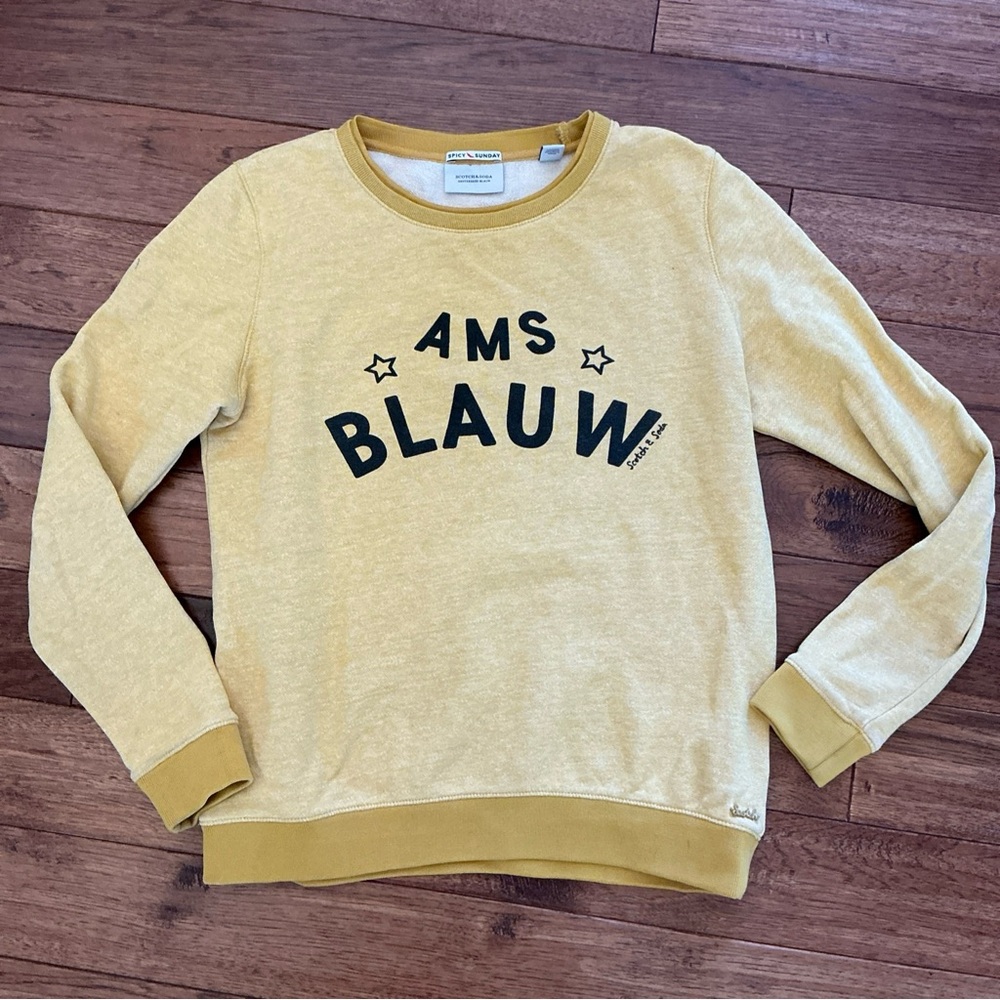 Scotch & Soda Amsterdams BLAUW Spicy Sunday Yellow Sweatshirt, medium
